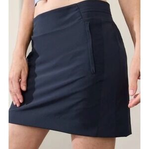 Athleta Ace Tennis Skort Skirt Black Pockets Athletic Golf Activewear‎ Womens